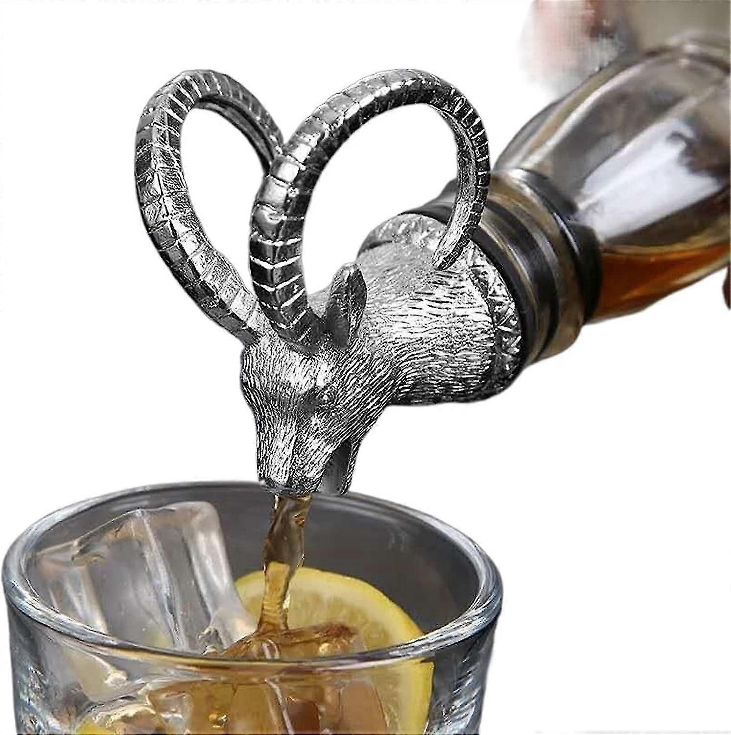 Four-pack Creative Alloy Antelope Head Red Wine Pourer