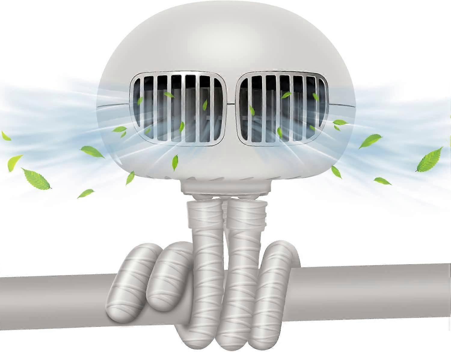 Linjou Stroller Fan Mini USB Bladeless Portable Desk Fan Small but Powerful for Indoor and Outdoor