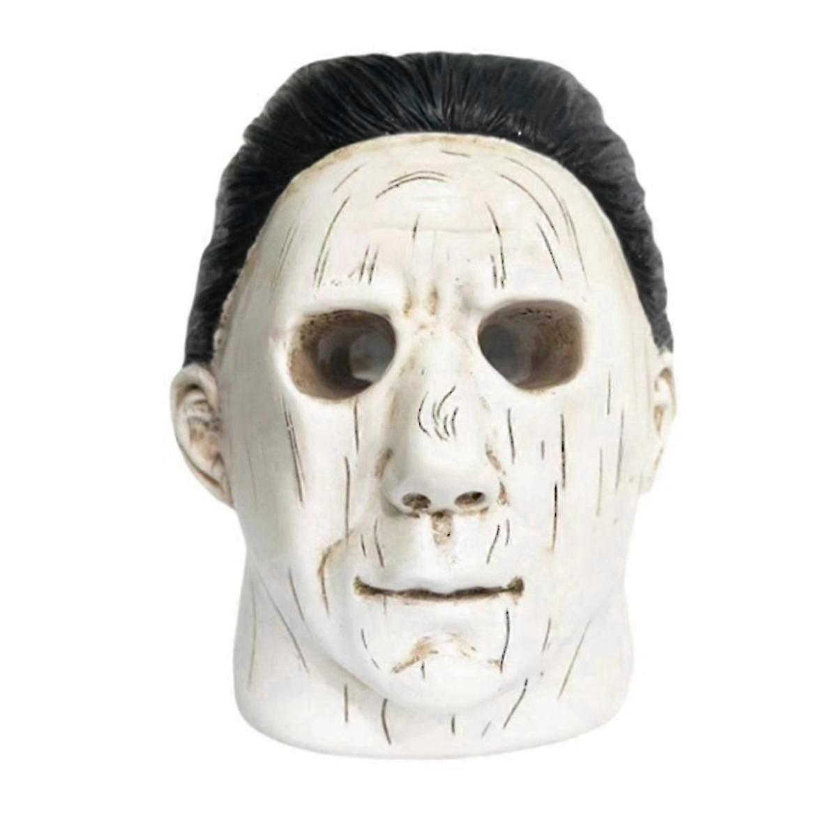 Human Heads Candlestick with Tears and Red Candles for Horror Elements, Home Desktop Decoration