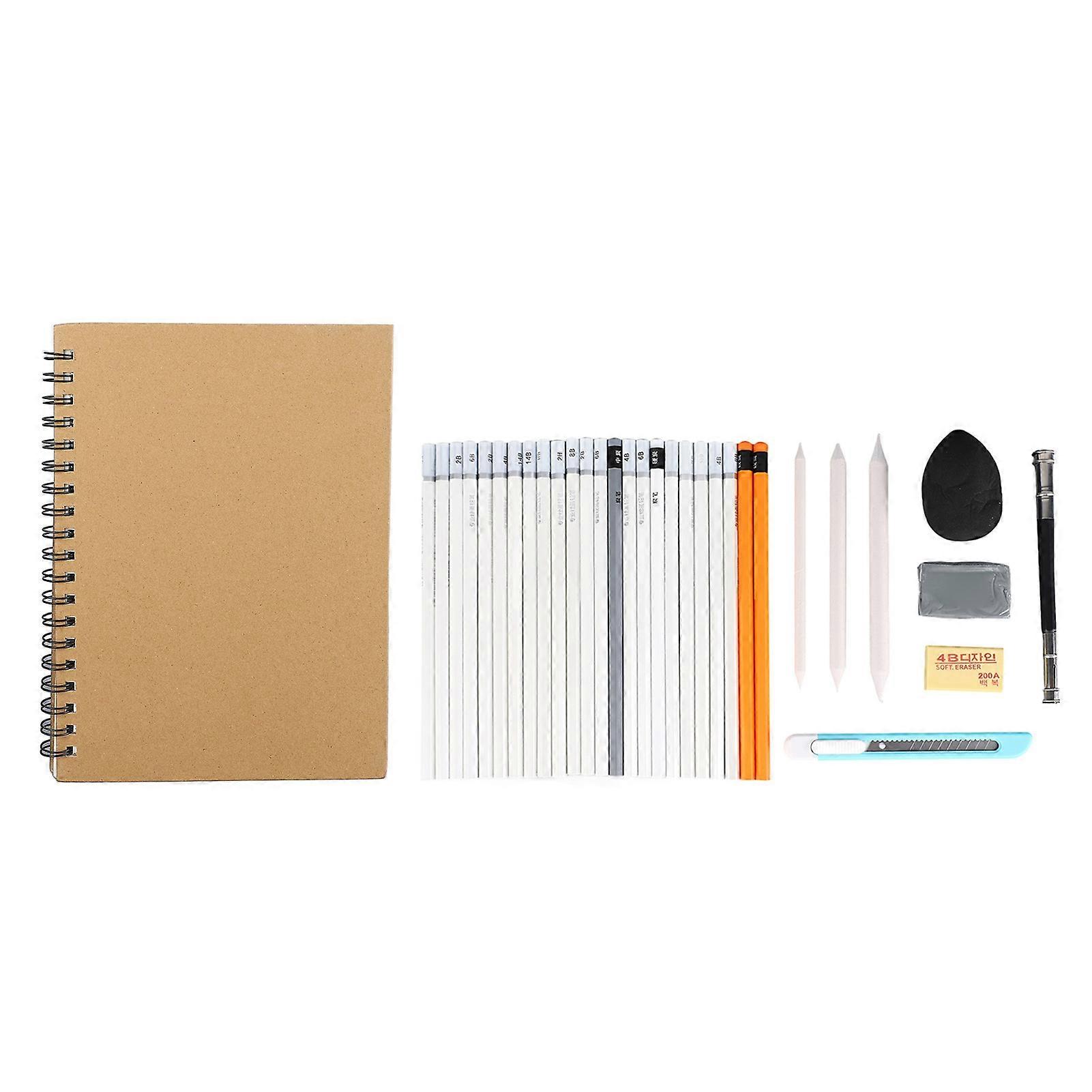 Charcoal Pencils Set Professional Prevent Breakage Drawing Pencils for Artists Beginners Drawing Shading Sketching