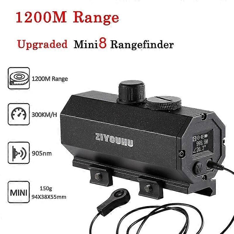 1200m Mini Laser Infrared Riflescope Rangefinder for Hunting Shooting Distance Angle Speed Measurer Tactical Rifle Scope Mounted