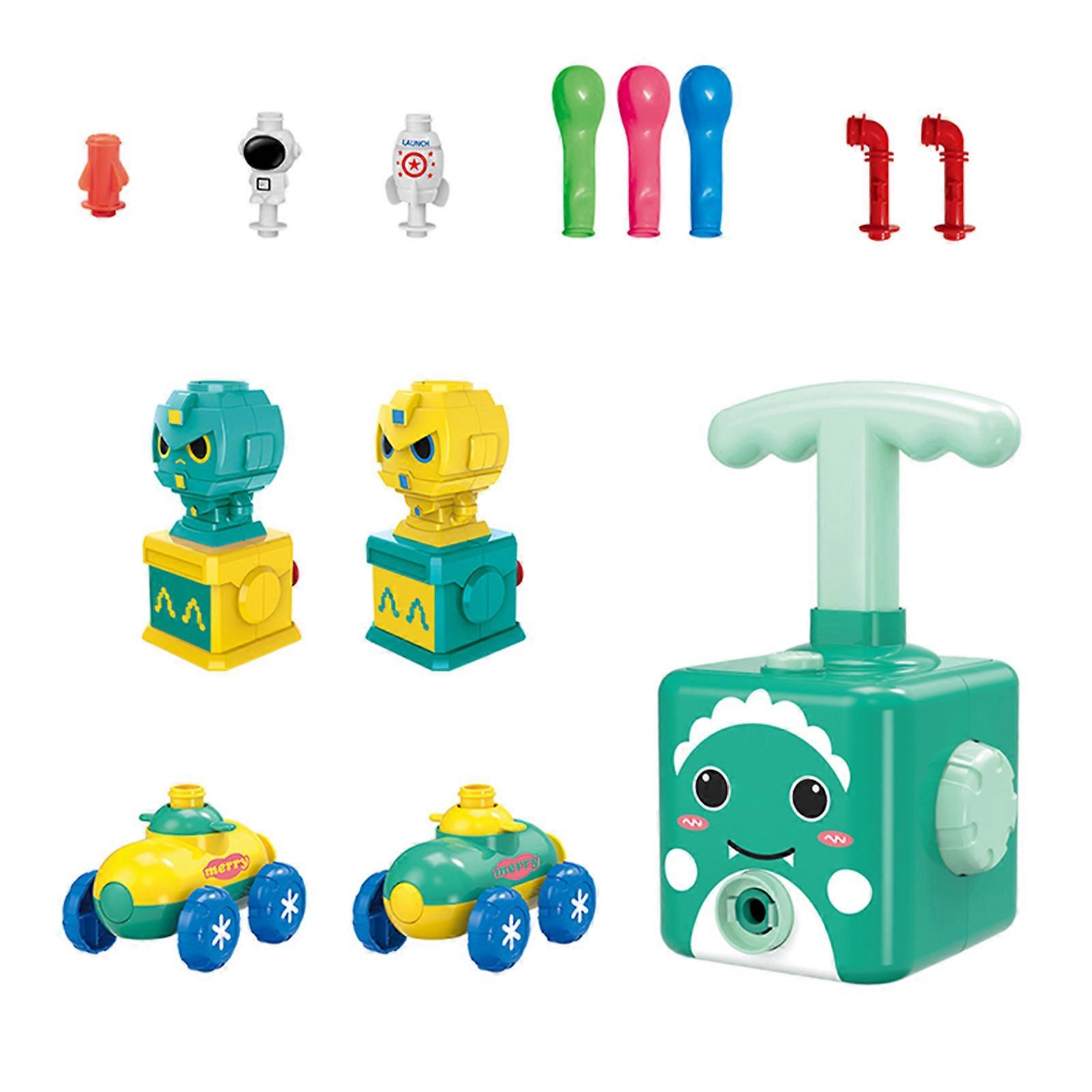 Balloon Powered Car Toys Set Fun Pressing Balloon Racer with Manual