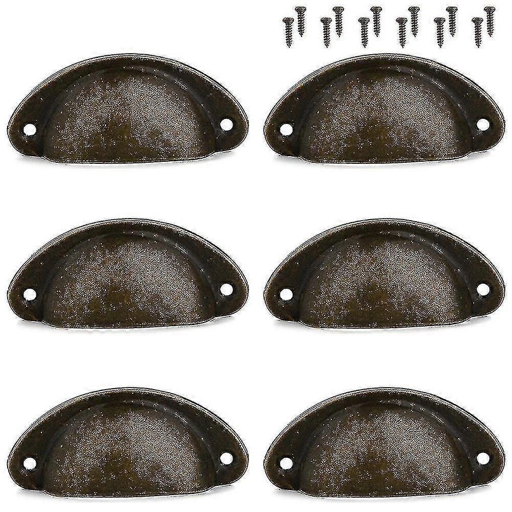 12pcs Cup Handles Shell Pull Kitchen Cupboard Cabinet Door Furniture Drawer Knobs