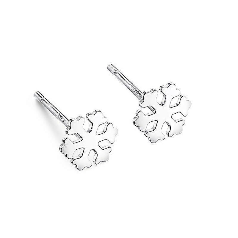 Simple Silver Earrings (snowflake Style)