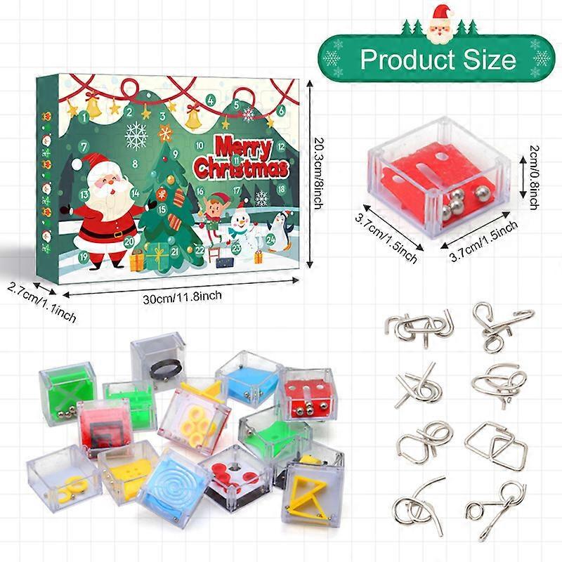 2024 New Christmas Blind Box Creative Puzzle Set Christmas Advent Countdown Calendar