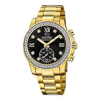 Jaguar ansluten damklocka Analog Quartz med rostfritt stål armband J984/1