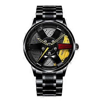 Meibo Man Fashion Watch Ur Rustfrit Stål Casual Kjole Wrist Crystal smykker