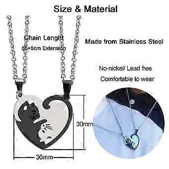Stanless Steel Couples Heart Necklace, Couples Necklace, Annversary Necklace, Love Necklace