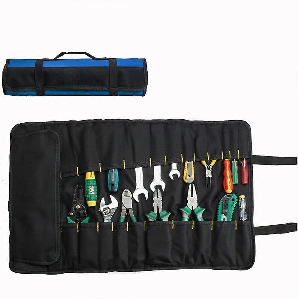 Tool Roll Bag, 37 Pocket Tool Bags, Multi-Purpose Tool Roll Up Bag, Tool Wrap Roll Organisers, Portable Tool Pouch, Screwdriver Spanner Roll Tools Sto