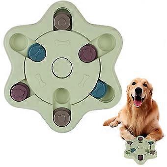 Hundespielzeug-Puzzle-Feeder, interaktives Hunde-Lernspielzeug, Puzzle-Hundespielzeug, interaktiver Leckerli-Spender, Verbessern Sie den IQ-Hundefutterautomaten (grün)