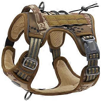 Anti-Pull Dog Harness, Adjustable Breathable Tactical Dog Harness Easy to Put on for Small Medium Large Dogs, Durable Reflective Vest, Military Equipm