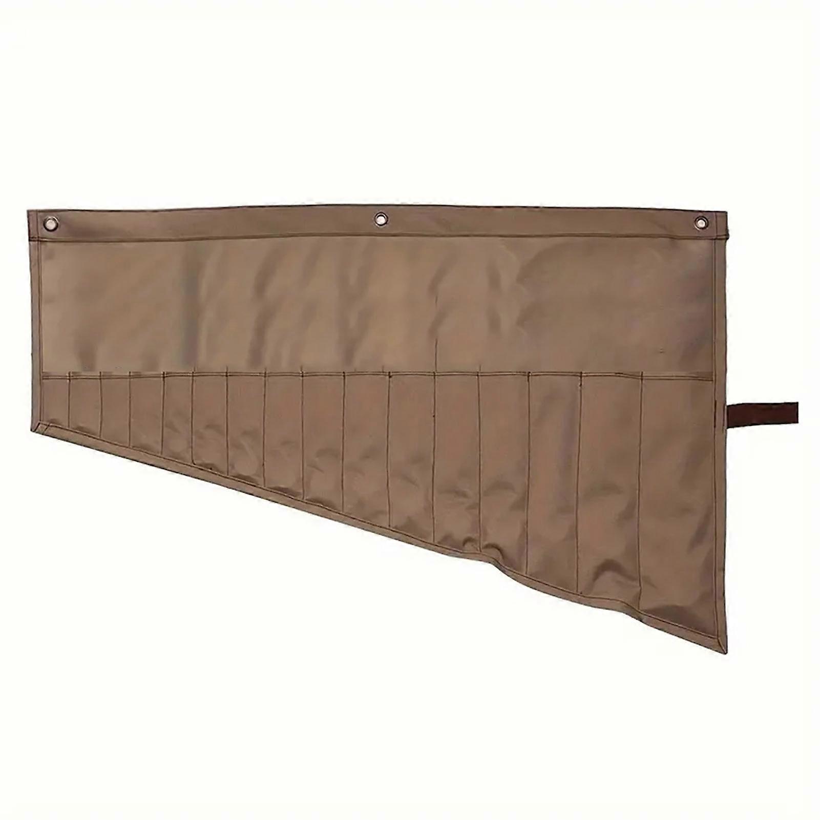 Wrench Roll Organizer Tool Storage Bag with 16 Pockets Foldable Design Easy to Transport Portable Rolled Tool Pouch Bag Organizer