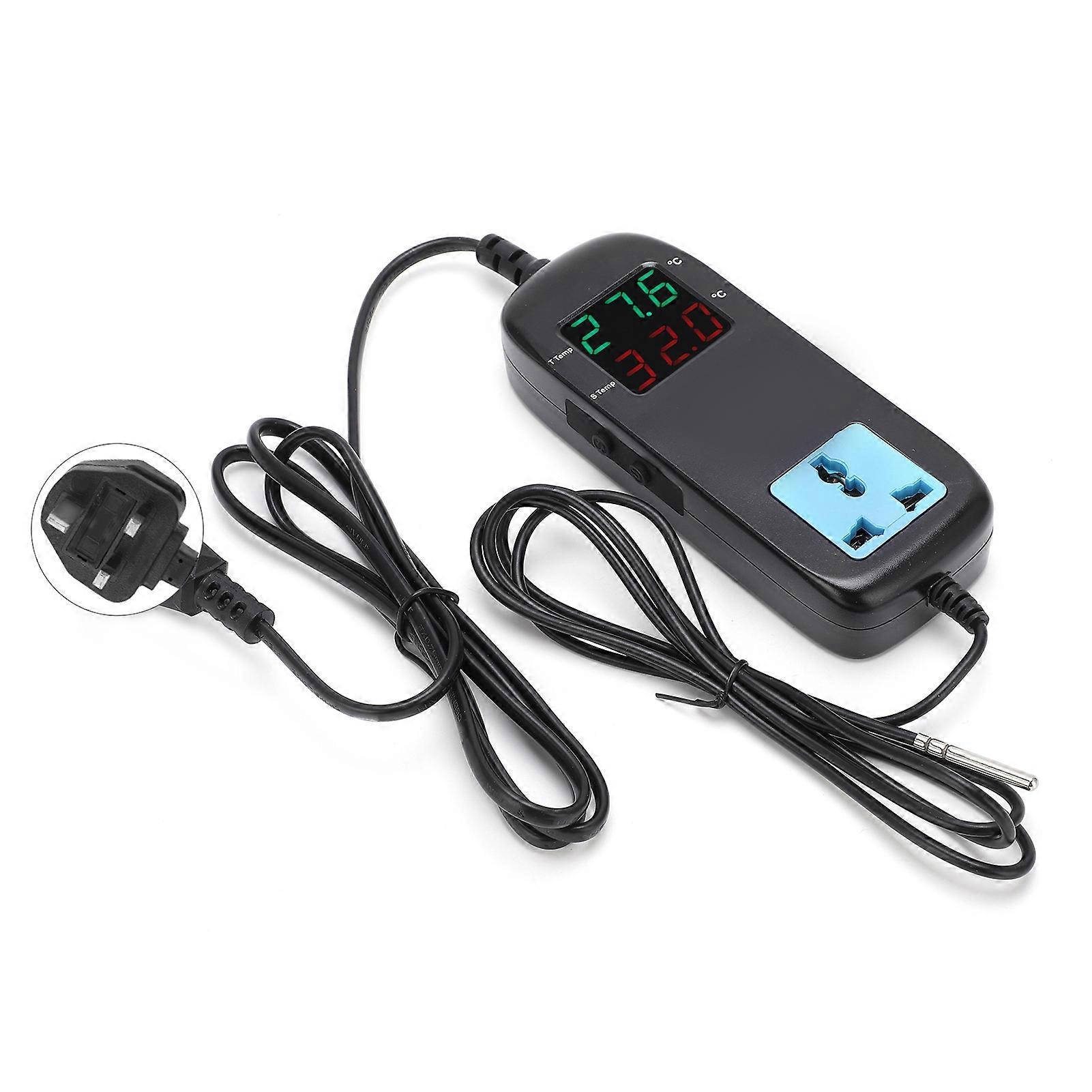 Digital Display Thermostat Intelligent Electronic Temperature Controller Regulator AC 90V~250VUK Plug