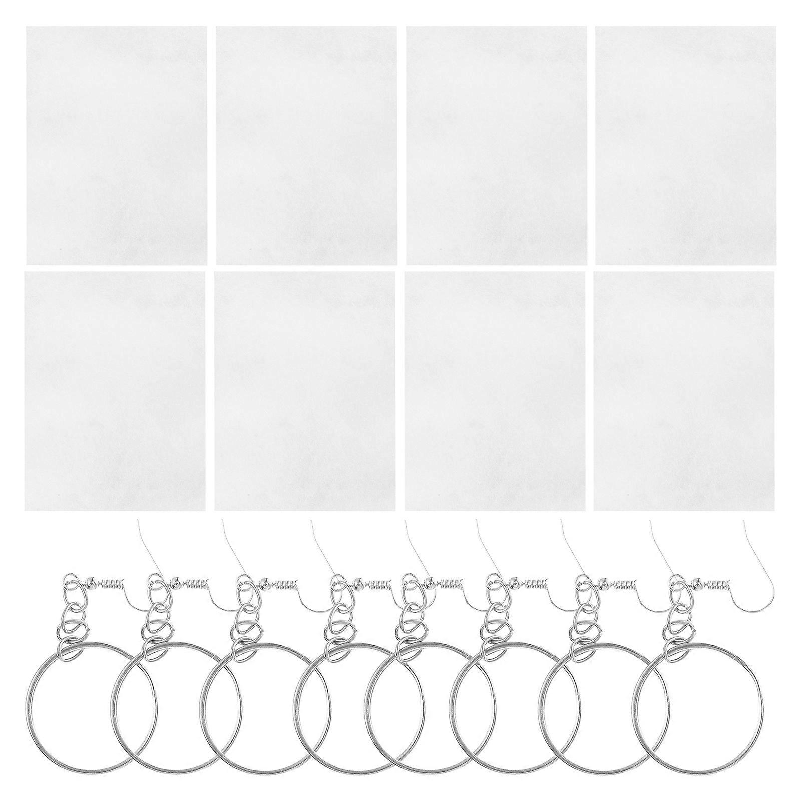 10 Sheets Creative DIY Heat Shrinkable Film Set Color Lead Hand-painted Shrinkable Film Sheets Kit Translucent Heat-shrinkable Film Sheet with 10PCS E