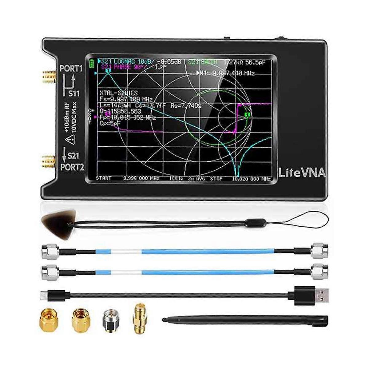 50KHz-6.3GHz Vector Network Antenna Analyzer 4in Measure S Parameters HF VHF UHF SWR Phase Delay f