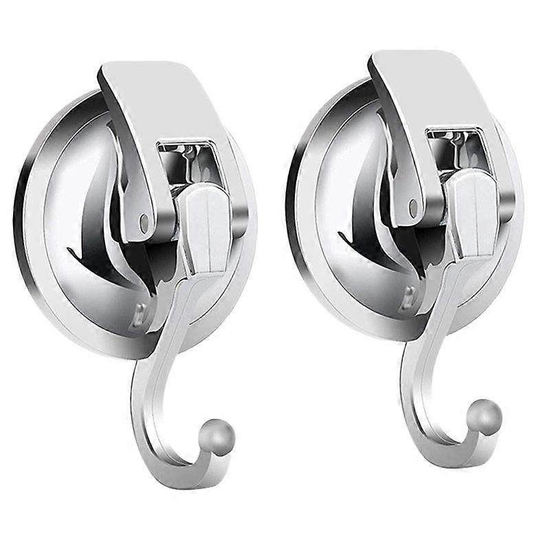 Heavy Duty Vacuum Suction Cup Hooks (2 Pack) For Kitchen Bathroom Restroom Organization