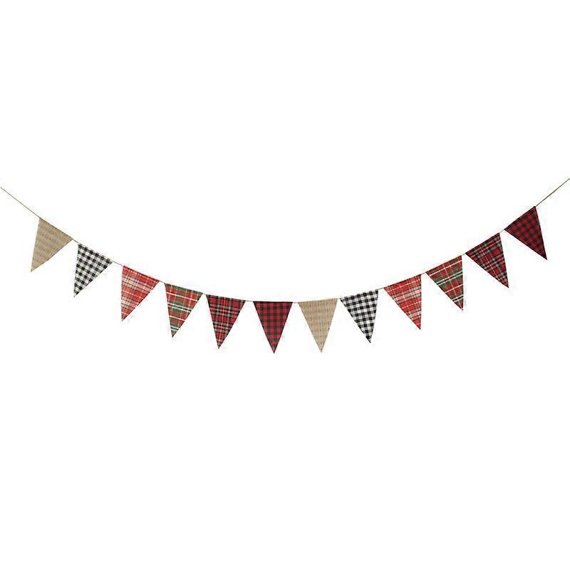 Colorful Flags Triangle Flag Imitated Burlap Pennant Banner, Multicolor Fabric Triangle Flag