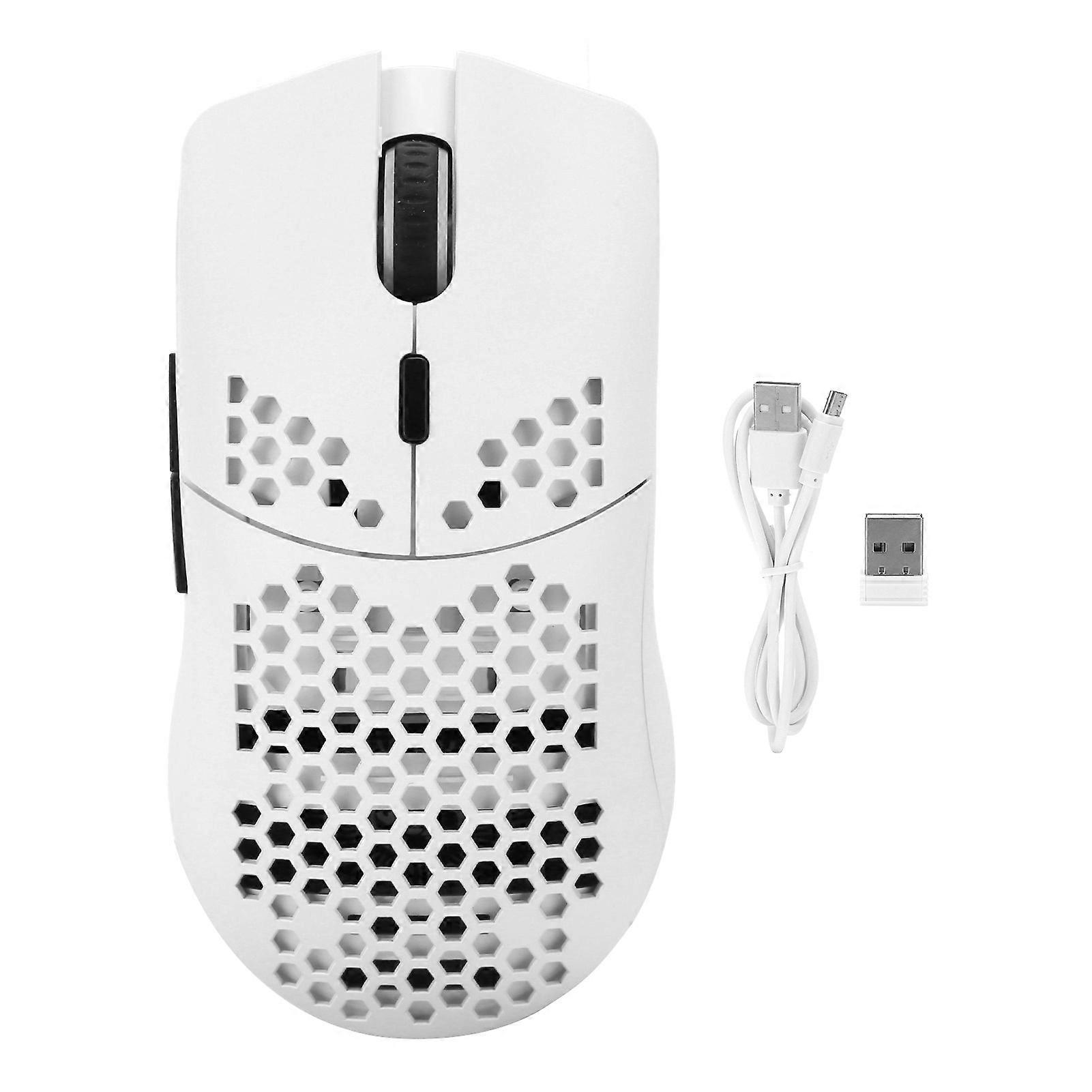 HXSJT66 Wireless Hollow Computer Games Mouse Portable 2.4GHz Mini Mouse PC Mice for Laptop(White )