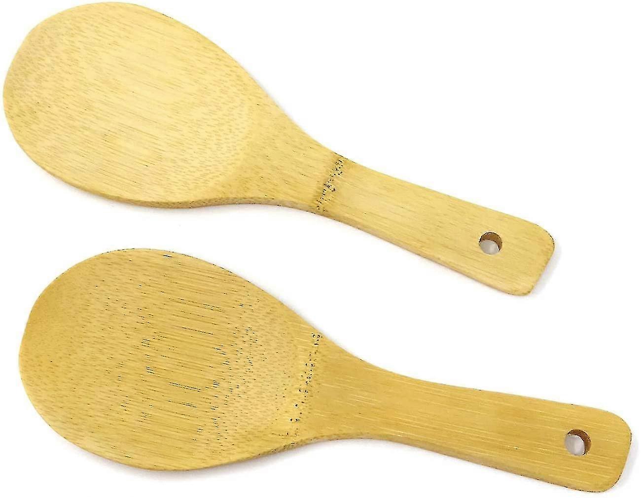 2pcs الخيزران الأرز مجارف المجاذيف للمطبخ (20cm)