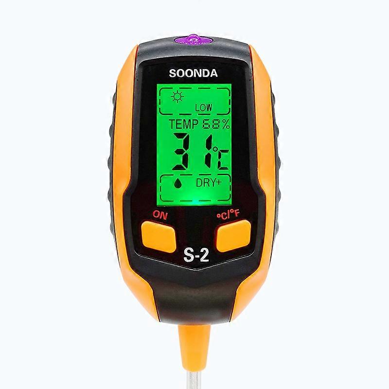 5 In 1 Soil PH Meter Sunlight PH Tester Garden Flowers Soil Moisture Sensor Meter Plants Acidity Humidity PH Monitor Detector