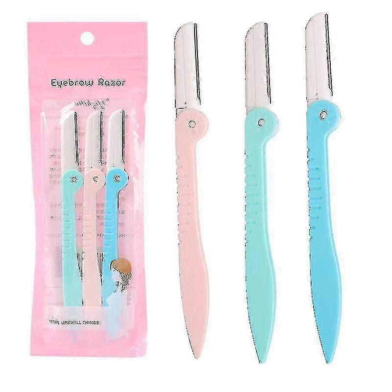 شفرات حلاقة الحواجب ، حلاقة الوجه تجميل الوجه 3 قطع / مجموعة