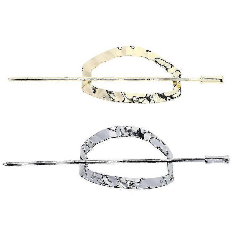 Assorted Color Hair Styling Tool Set 2pcs Bun Cover Holder Alloy Clockwork Bun Bun Company