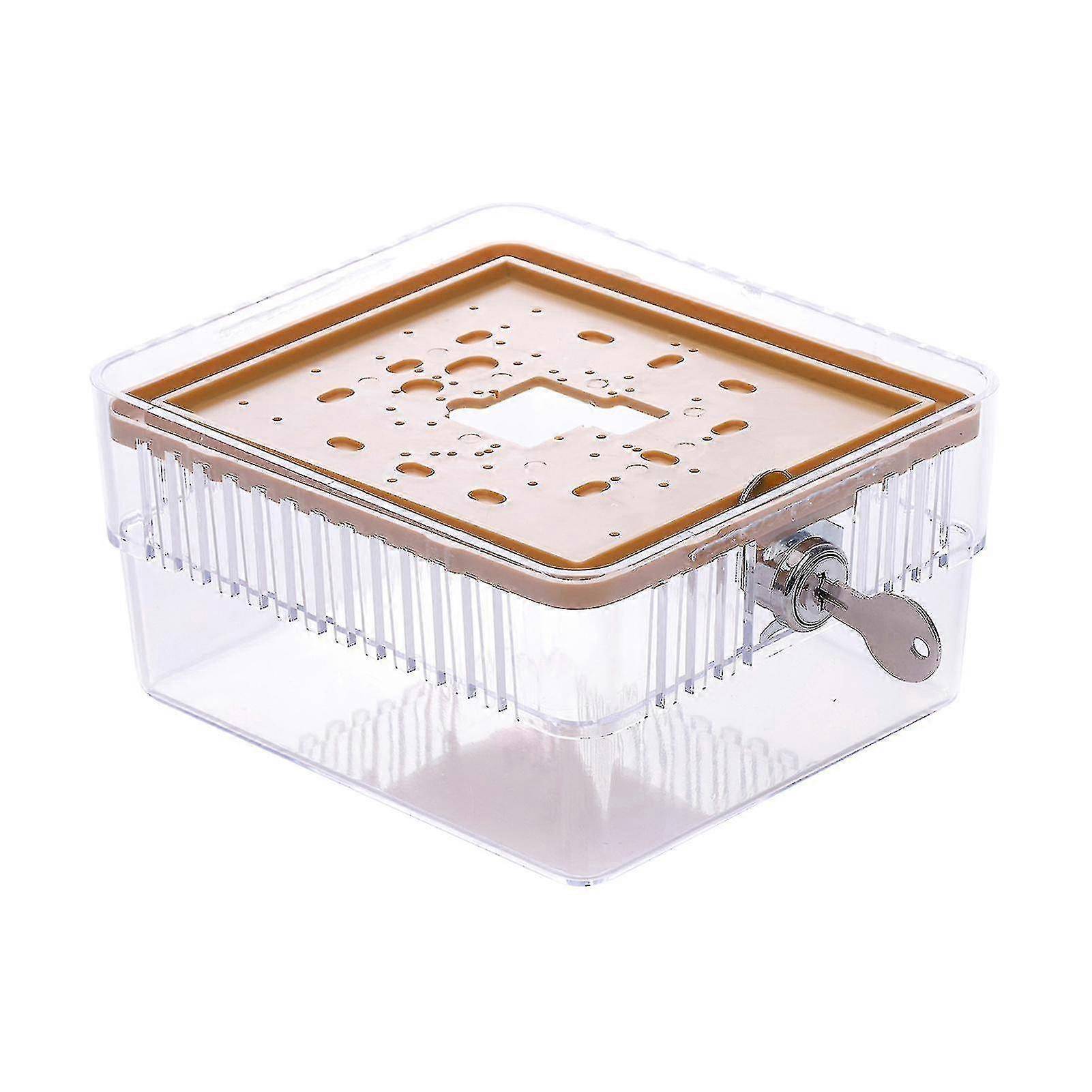Thermostat Lock Box On Wall - Portable Clear Large UV Resistant School Box with Key