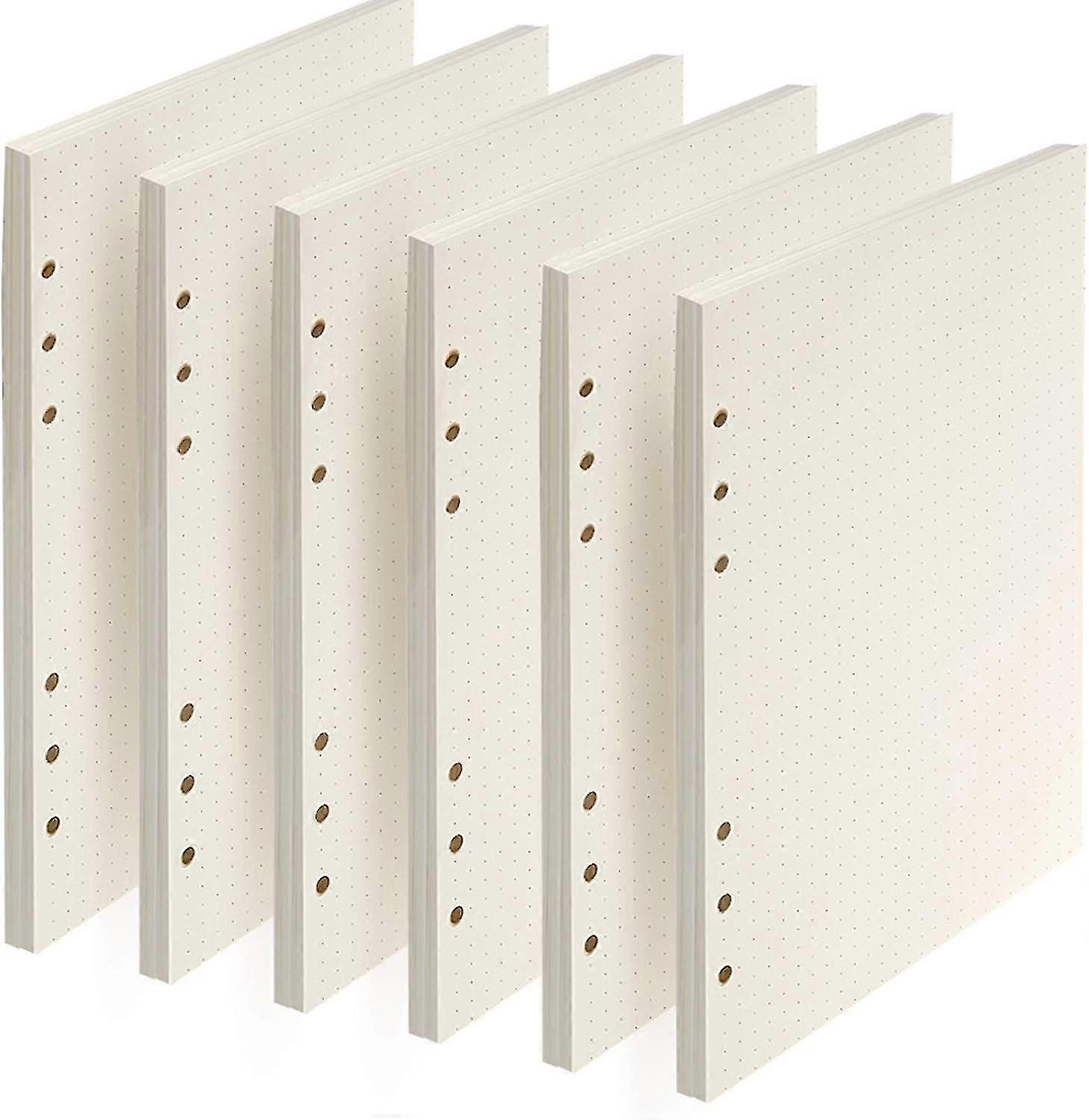 270 SheetsPages Dotted Paper Refills, Notebook Binder Insert Dots Paper Refillable Planner Dotted Inserts Page, A5 6 Hole Diary Pages Refills