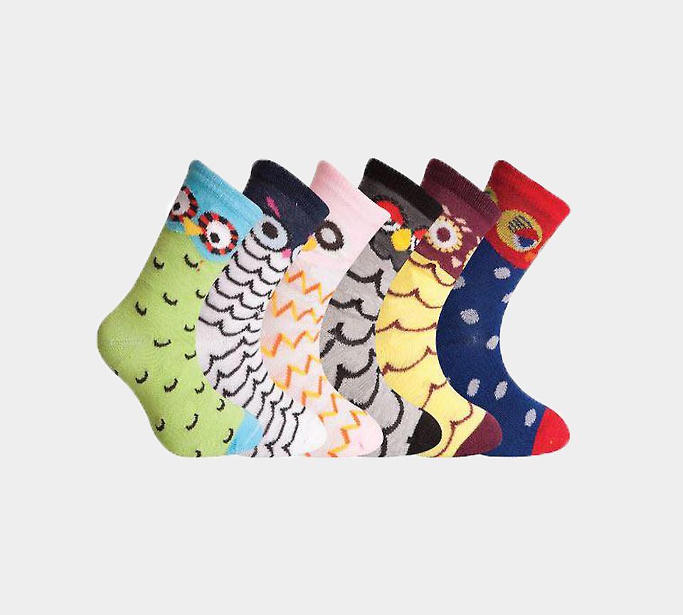 Children's Ankle Knee Thermal High Bow School Design Socks 3/5/6/9/10/12 Pairs