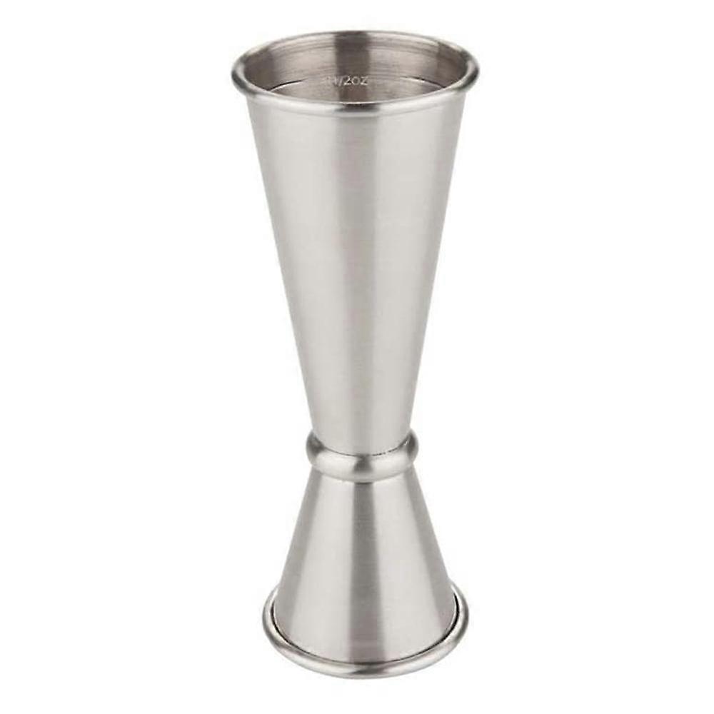Double Stainless Steel Liquor Measurer, Japanese Style Measuring Cocktail Jigger 1oz/2oz Measuring Cups CupSilver