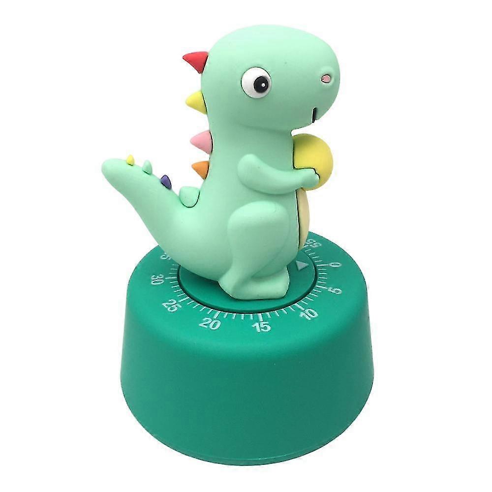 Kitchen Shape Mechanical Timer Energy Saving And Eco-friendly Timer For Baking Frying Cooking Eggs (light Green Dinosaur)