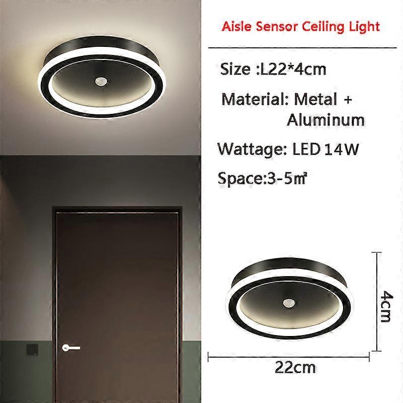 Human PIR Motion Sensor LED Ceiling Lamp for Bedroom Corridor 16W 14W 9W Indoor LED Induction Ceiling Lighting Fixtures for Home