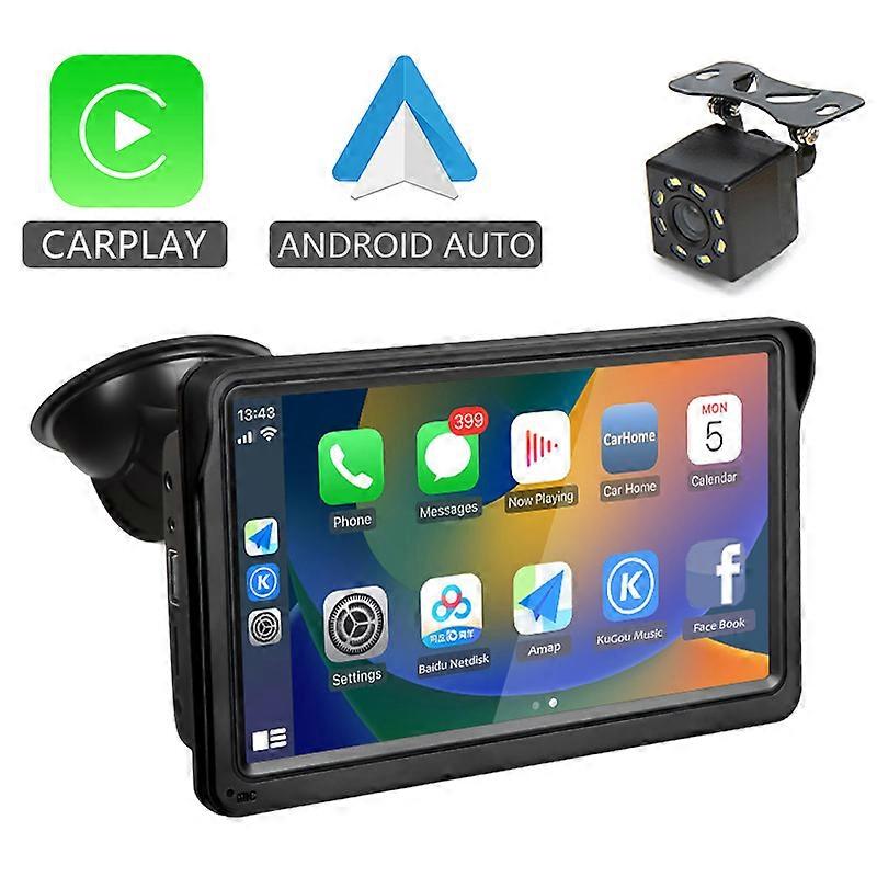 Hippcron 7 inç Araba Radyo Multimedya Video Oynatıcı Kablosuz Carplay Ve Uzaktan Kumanda ile Kablosuz Android Otomatik Dokunmatik Ekran