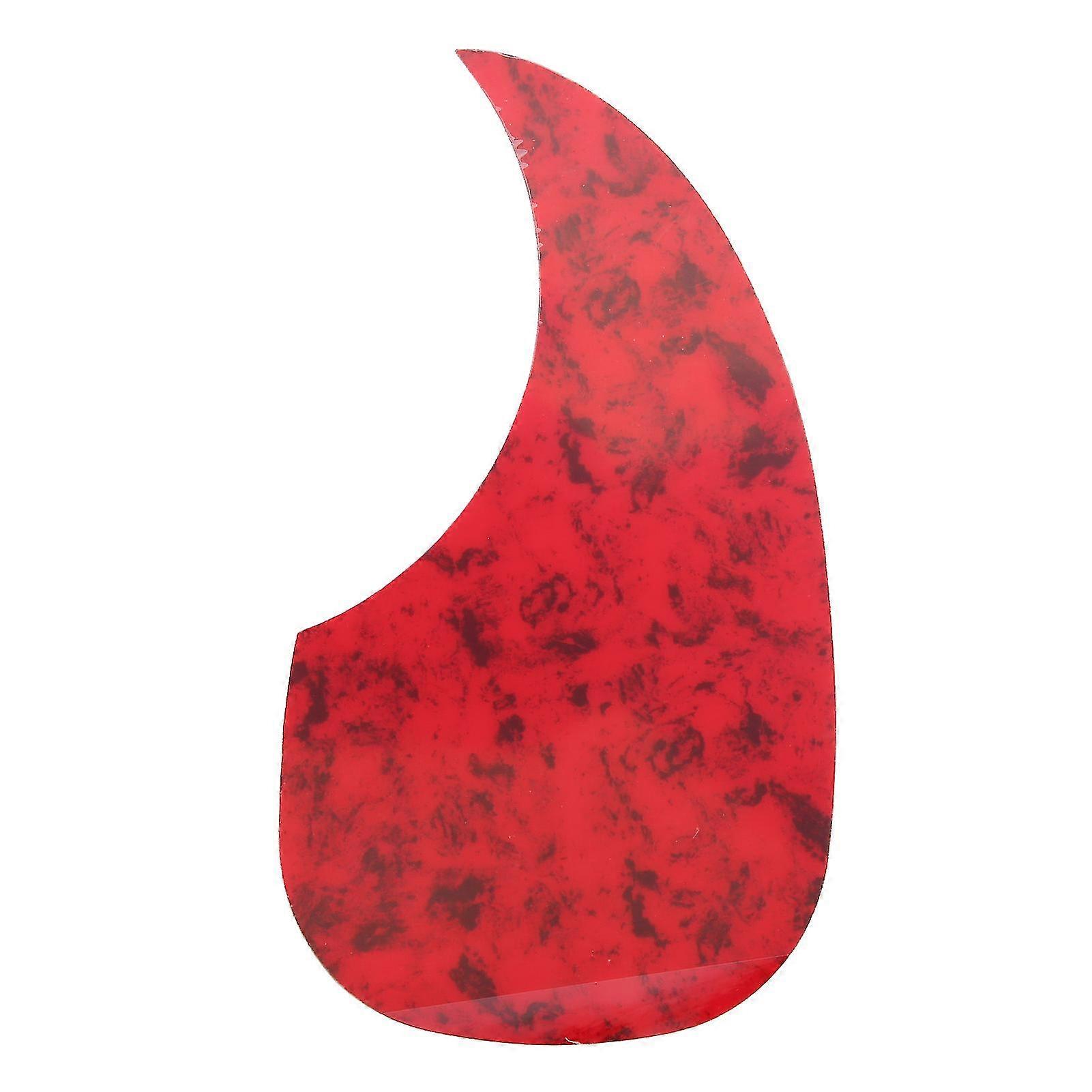 2Pcs Akustisk Gitar Pickguard Folk AntiScratch Guard Plate erstatning for 3841in Celluloid (Red Tortoise Color Water Drop Shape)