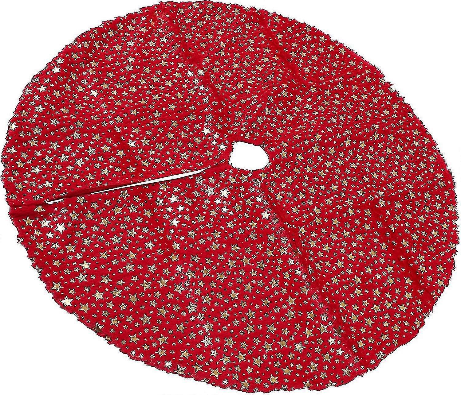 Tree Skirts P Pattern Tree Skirt Mats Carpet Cloth Apron For Xmas New Year Scene Rat (red)(1pcs)