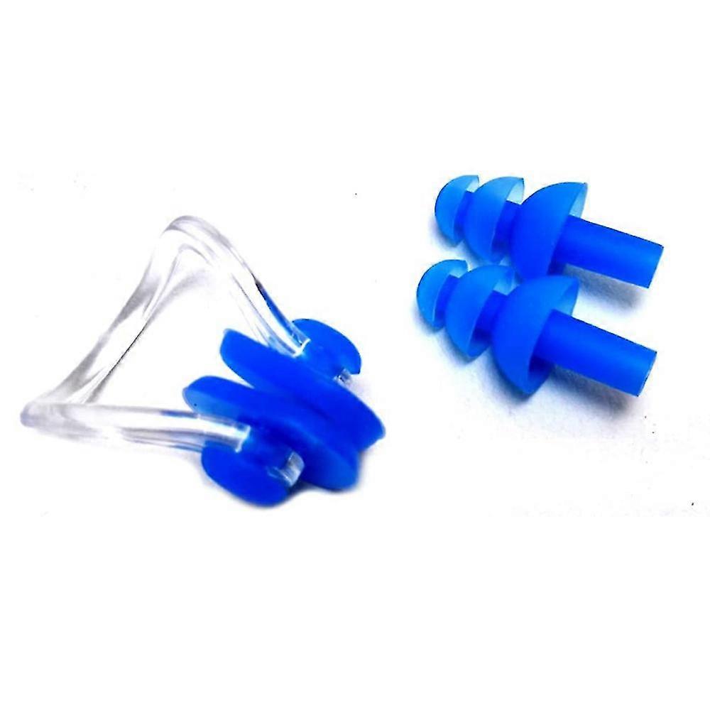 Swimming Ear Plugs & Nose Clip, Medical Grade Soft Silicone For Swimming, Diving, Surfing, Universal Fit