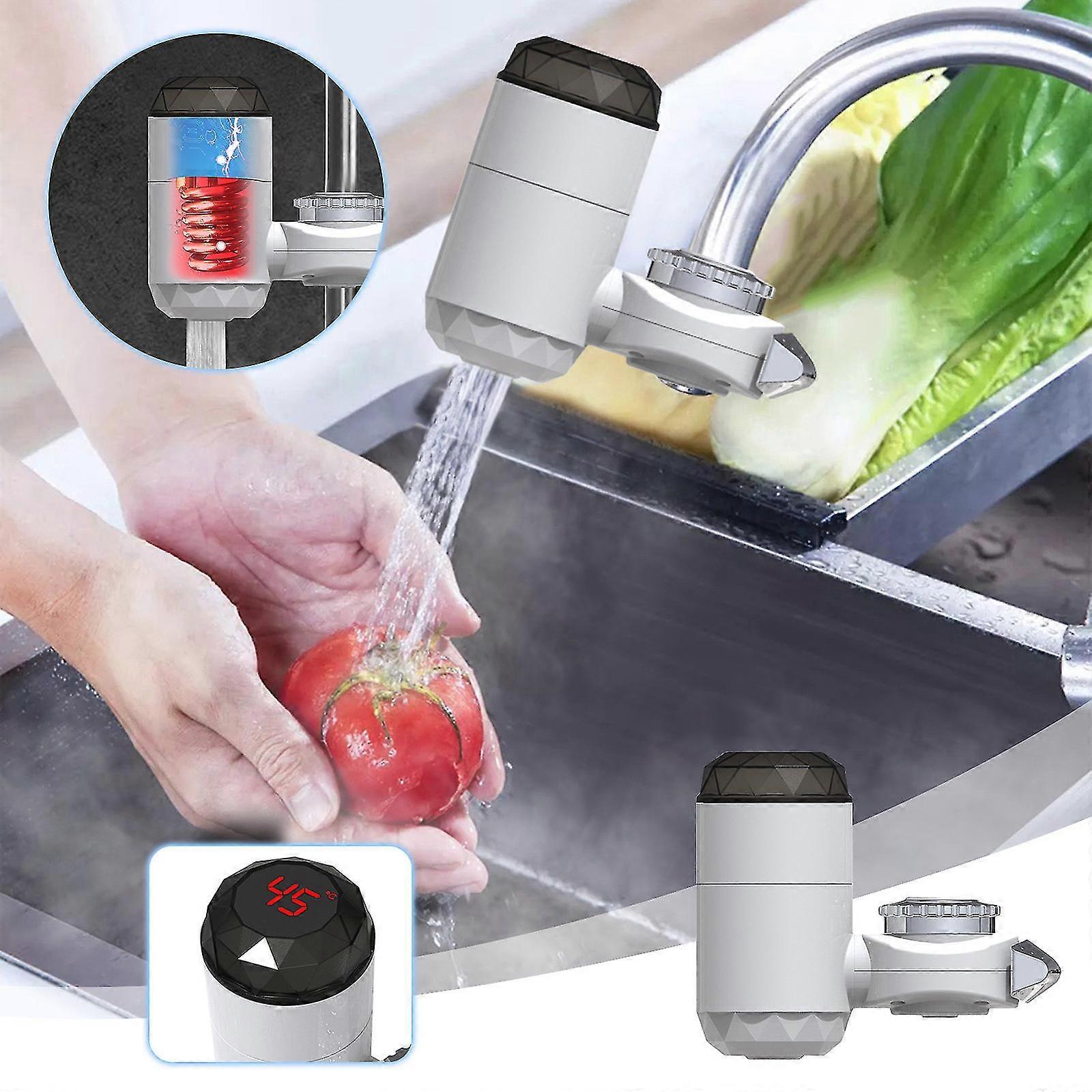 即时即热式电热水器水龙头厨房快速加热自来水龙头带LED数字显示