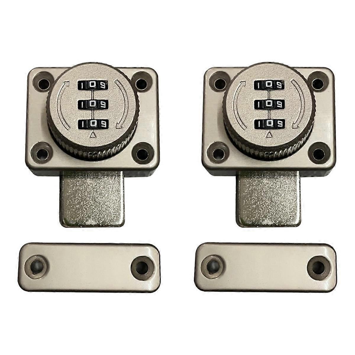 2Pcs No PunchingCombination Lock Latch Bolt Latch Door Hitch Sliding Door Lock Open Door Lock Room