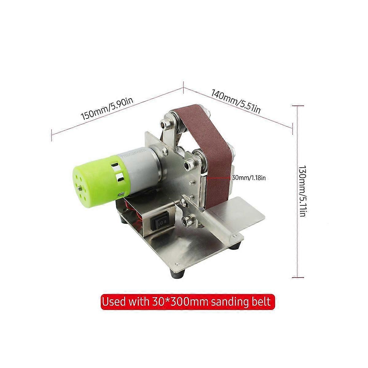 Belt Sander Electric Sanding Polishing Grinding Machine 7 Variable Speed 10 Sanding Belts for Polis