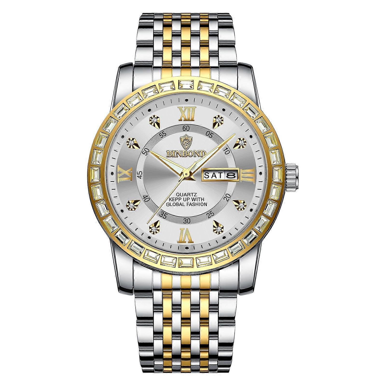 BINBOND B2202 Watch Inter-gold-White