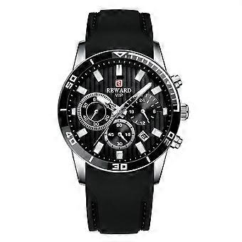 BELONING Heren Polshorloge Mode Luxe Waterdichte Sport Stopwatch Quartz Horloges Business Polshorloge voor Man Siliconen Band