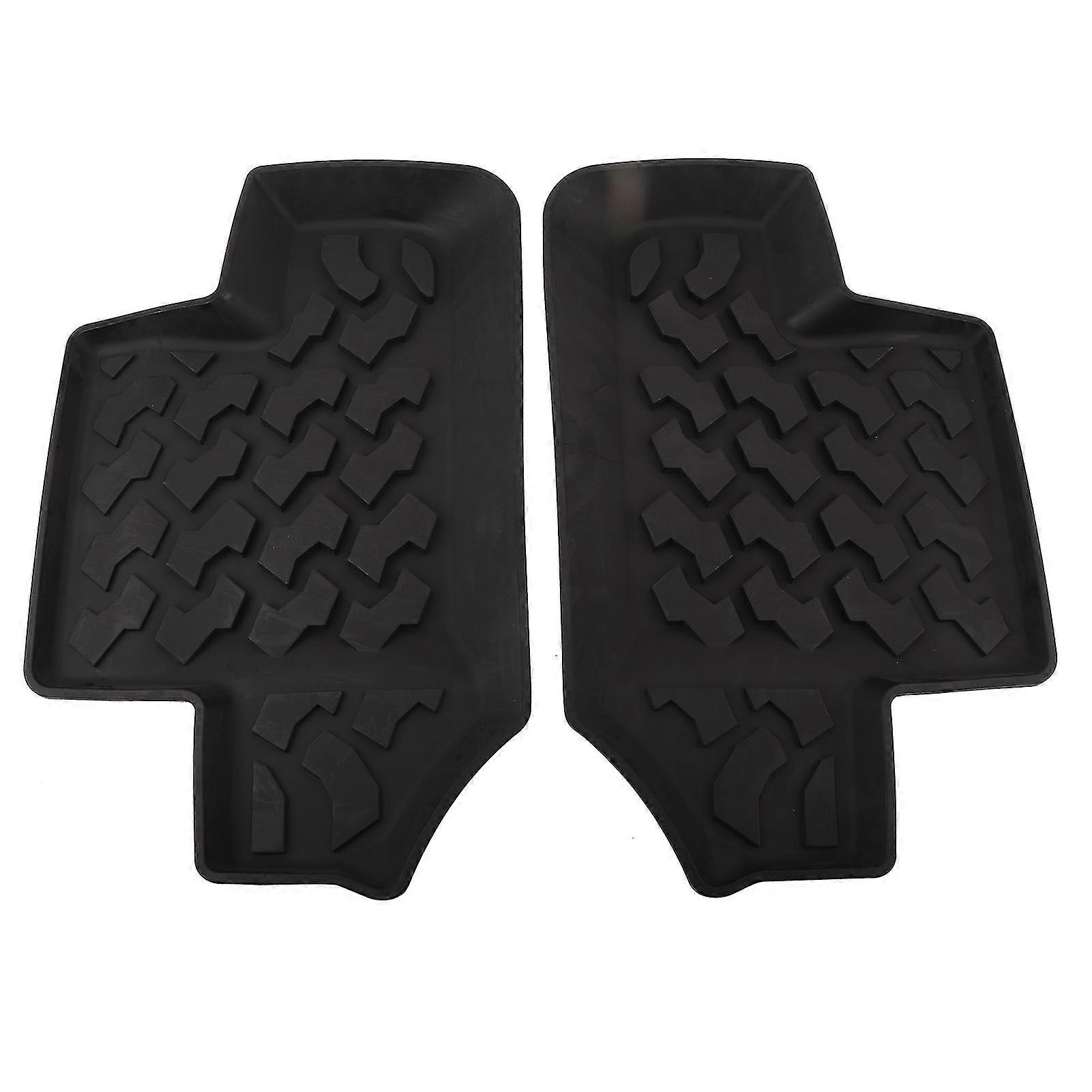 Rutschfeste Fußmatte hinten für Jeep Wrangler JK 2-Türer (2007-2017), schwarz, 2er Set