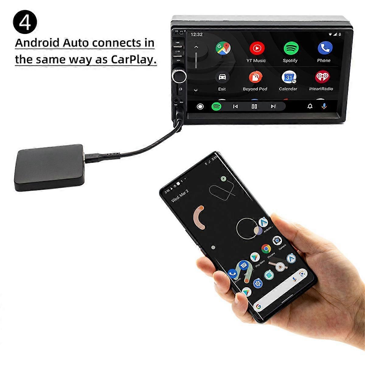 Carplay Ai Box langallinen CarPlay-langaton sovittimen aktivaattori USB/Type-C-portin tuki auton multimediasoittimelle