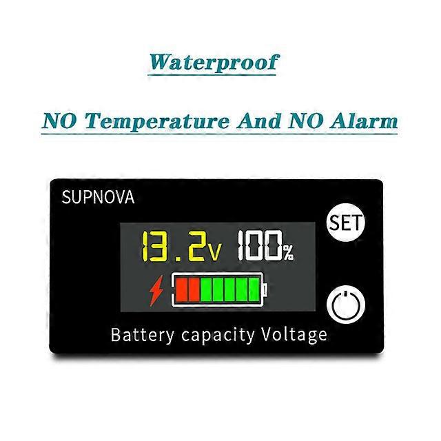 Waterproof DC 8V-100V Battery Capacity Indicator Lead Acid Lithium LiFePO4 for Car Motorcycle Voltmeter Gauge 12V 24V 48V 72V