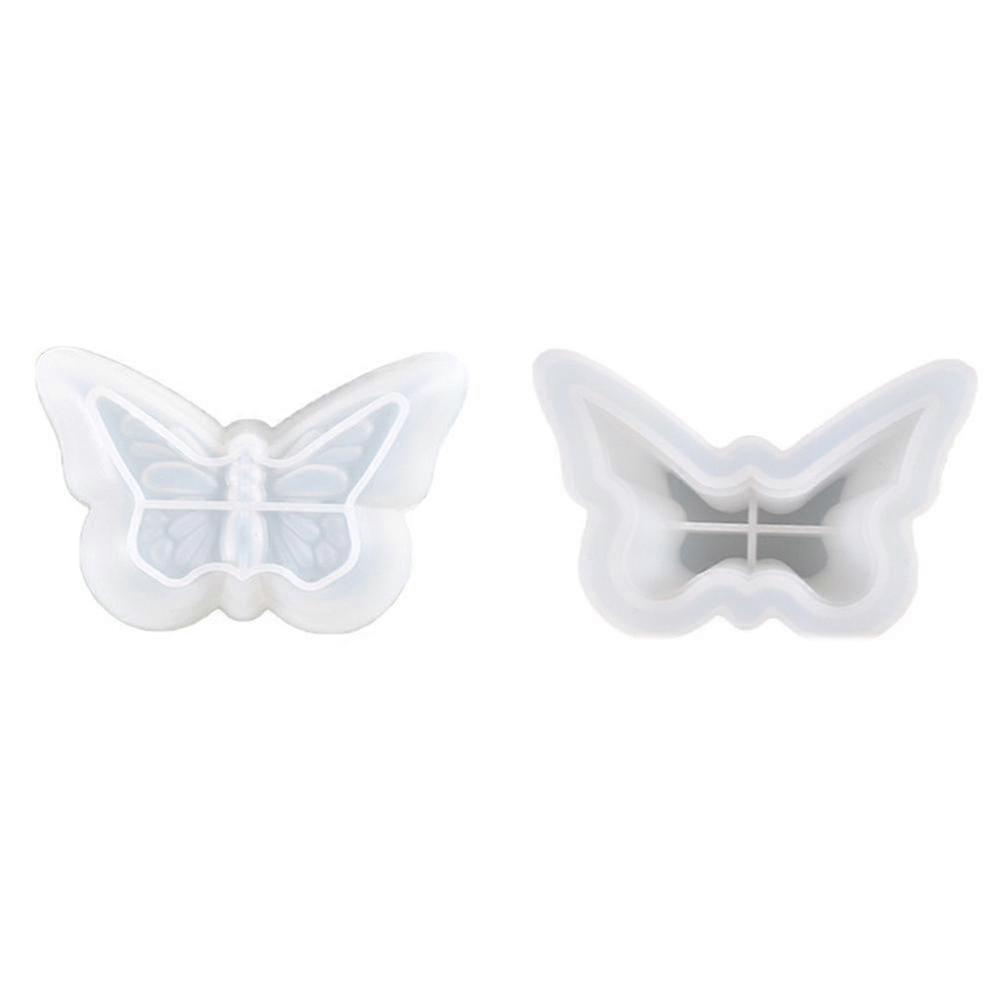 2pcs Butterfly Storage Box With Lid Epoxy Resin Mold Silicone Mold