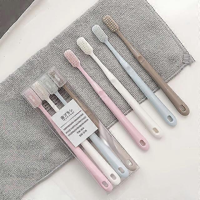 A set of four toothbrushes for adults or children manual disposable travel toothbrush set multicolor travel toiletries oral setToothbrushes