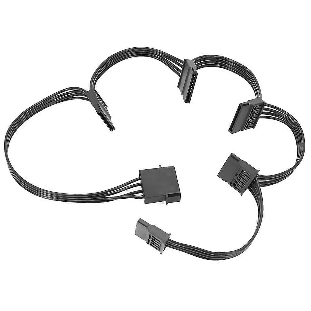 Hard Drive Optical Drive Interface Cable 60cm 4 Pin 4Pin IDE to 5 SATA Adaper