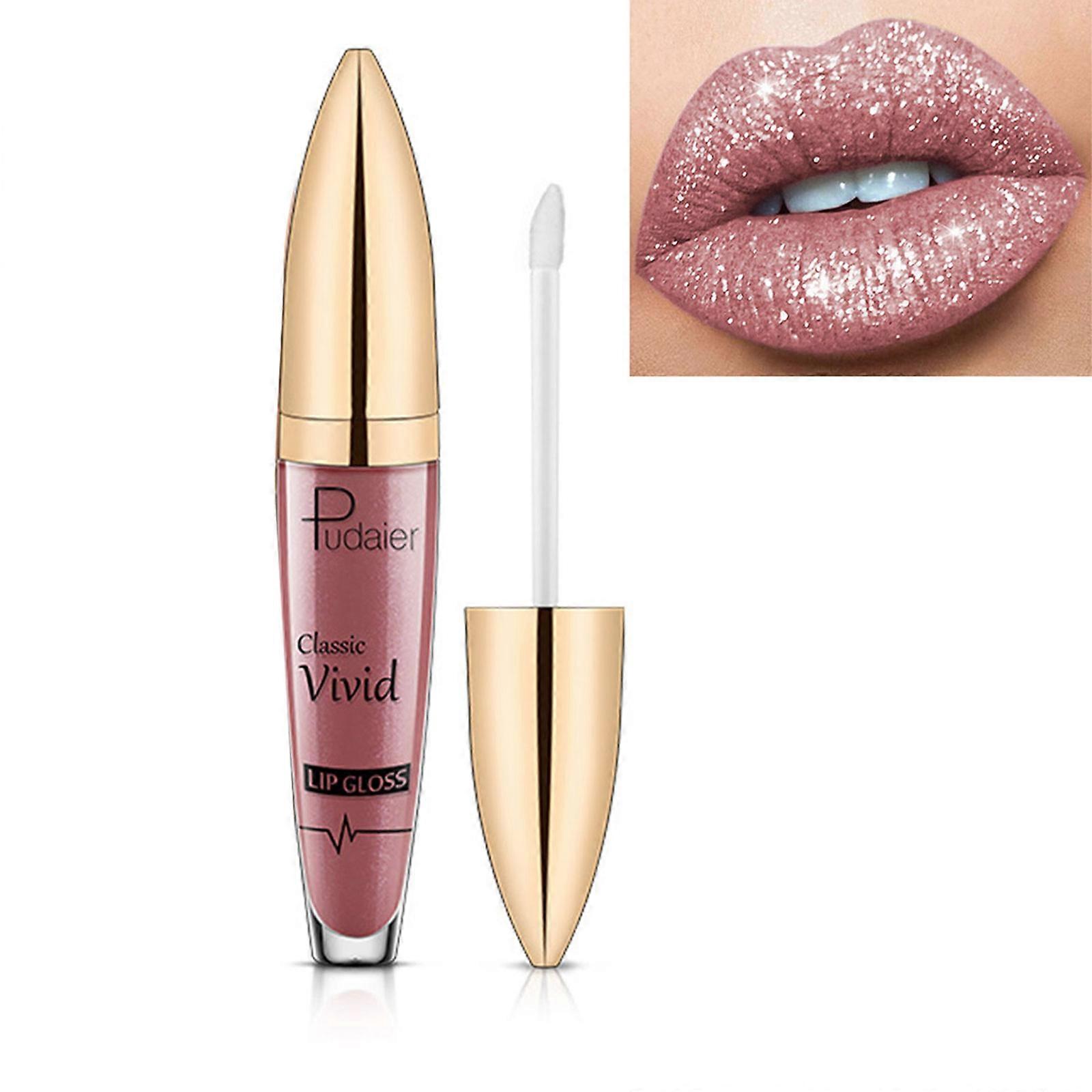 Shimmer Metallic Lip Gloss Long Lasting Lip Glaze Diamonds Lipgloss Lipstick