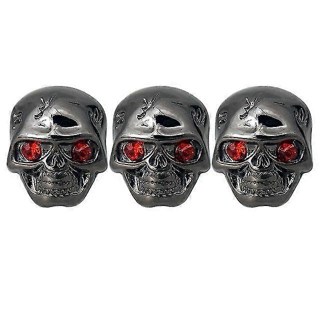 Pack of 3 black electric guitar skull volume tone knobs skull head skull knobs