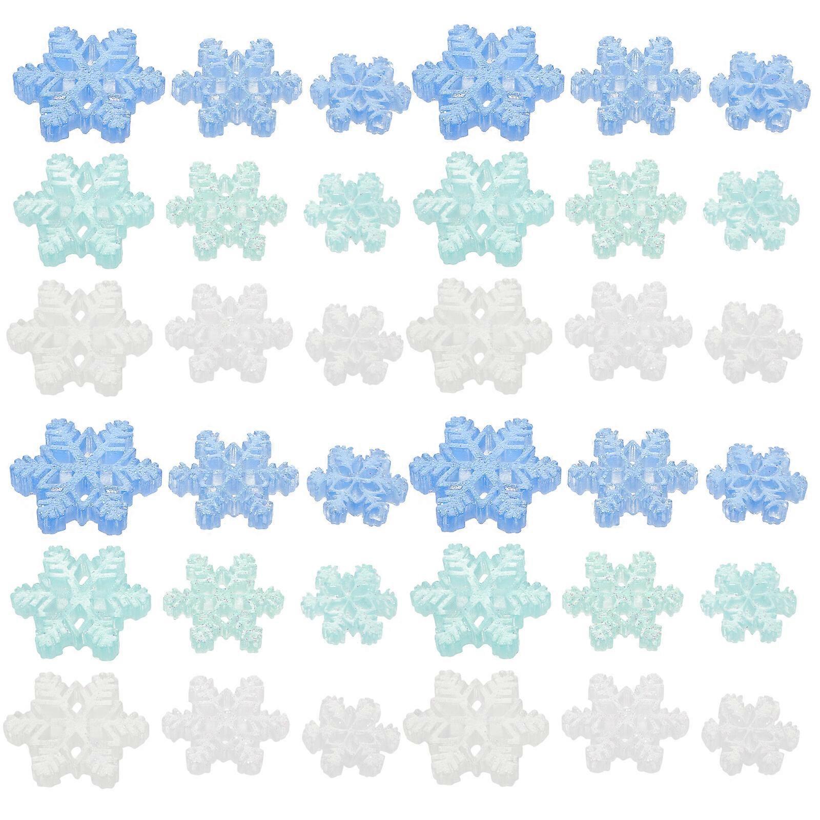 45pcs Shiny Mini Snowflake Charms Crafting Charms Snowflake Decors Phone Case Decorations